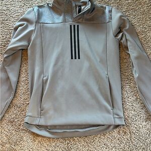 Adidas Gray Sweatshirt with Black Stripes